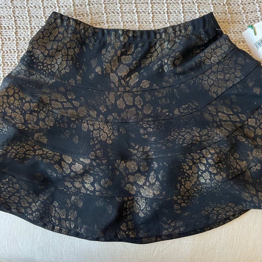 Mimi Chica Black and Gold Skirt